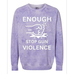 Enough Stop Gun Violence Texas Fist Colorblast Crewneck Sweatshirt