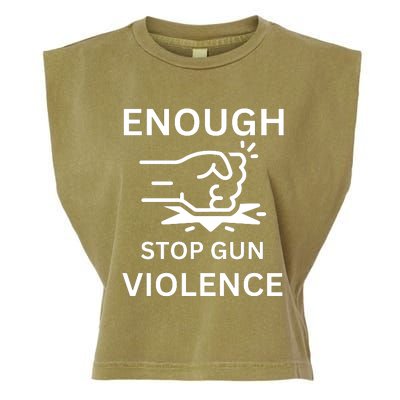 Enough Stop Gun Violence Texas Fist Garment-Dyed Women's Muscle Tee