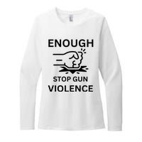 Enough Stop Gun Violence Texas Fist Womens CVC Long Sleeve Shirt