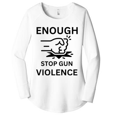 Enough Stop Gun Violence Texas Fist Women's Perfect Tri Tunic Long Sleeve Shirt