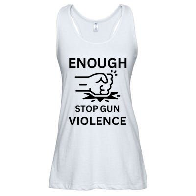 Enough Stop Gun Violence Texas Fist Ladies Essential Flowy Tank