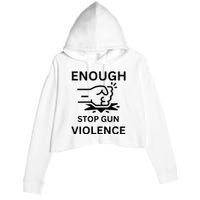 Enough Stop Gun Violence Texas Fist Crop Fleece Hoodie