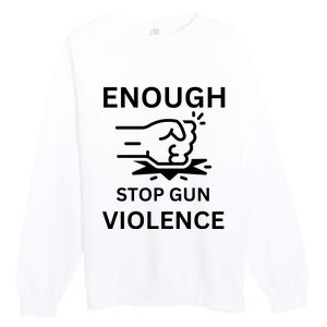 Enough Stop Gun Violence Texas Fist Premium Crewneck Sweatshirt