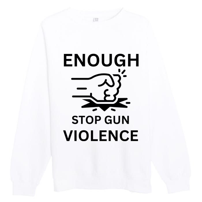 Enough Stop Gun Violence Texas Fist Premium Crewneck Sweatshirt