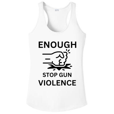 Enough Stop Gun Violence Texas Fist Ladies PosiCharge Competitor Racerback Tank