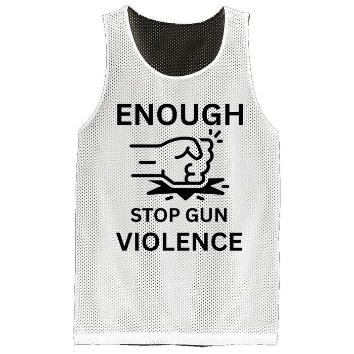 Enough Stop Gun Violence Texas Fist Mesh Reversible Basketball Jersey Tank