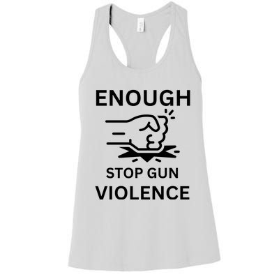 Enough Stop Gun Violence Texas Fist Women's Racerback Tank