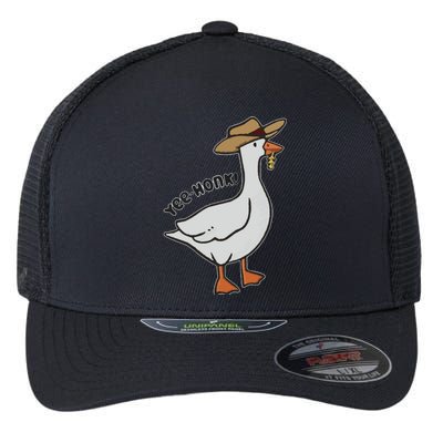 Embroidered Silly Goose Yeehonk Flexfit Unipanel Trucker Cap