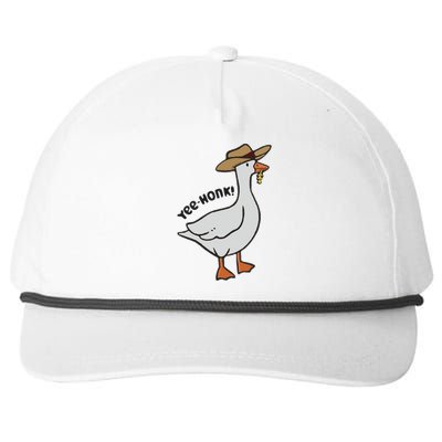 Embroidered Silly Goose Yeehonk Snapback Five-Panel Rope Hat