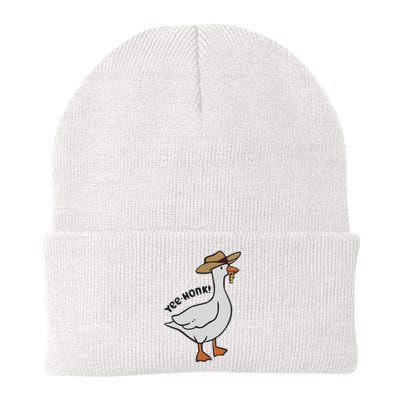 Embroidered Silly Goose Yeehonk Knit Cap Winter Beanie