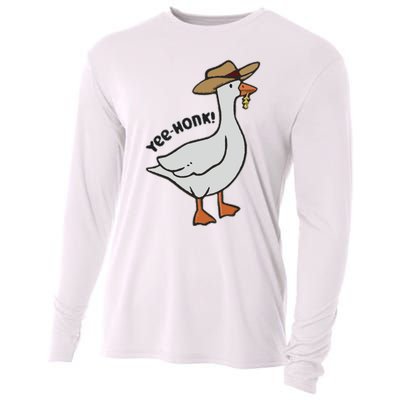 Embroidered Silly Goose Yeehonk Cooling Performance Long Sleeve Crew