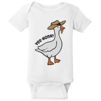 Embroidered Silly Goose Yeehonk Baby Bodysuit