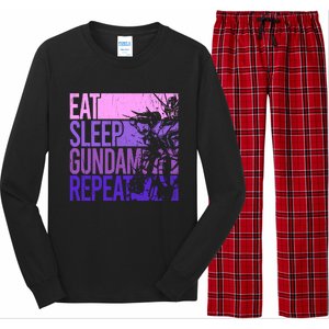 Eat Sleep Gundam Repeat, Funny Gundam, Funny Anime, Funny Manga Long Sleeve Pajama Set