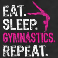 Eat Sleep Gymnastics Repeat Gymnastics Player 11oz C Handle Ceramic Mug