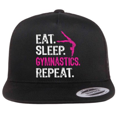 Eat Sleep Gymnastics Repeat Gymnastics Player Flatbill Hat