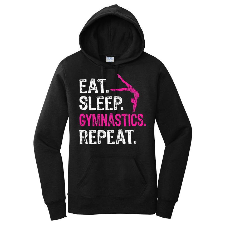 Eat Sleep Gymnastics Repeat Gymnastics Player Women's Pullover Hoodie