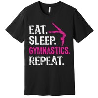 Eat Sleep Gymnastics Repeat Gymnastics Player Premium T-Shirt