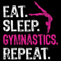 Eat Sleep Gymnastics Repeat Gymnastics Player Premium T-Shirt