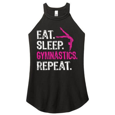 Eat Sleep Gymnastics Repeat Gymnastics Player Women's Perfect Tri Rocker Tank