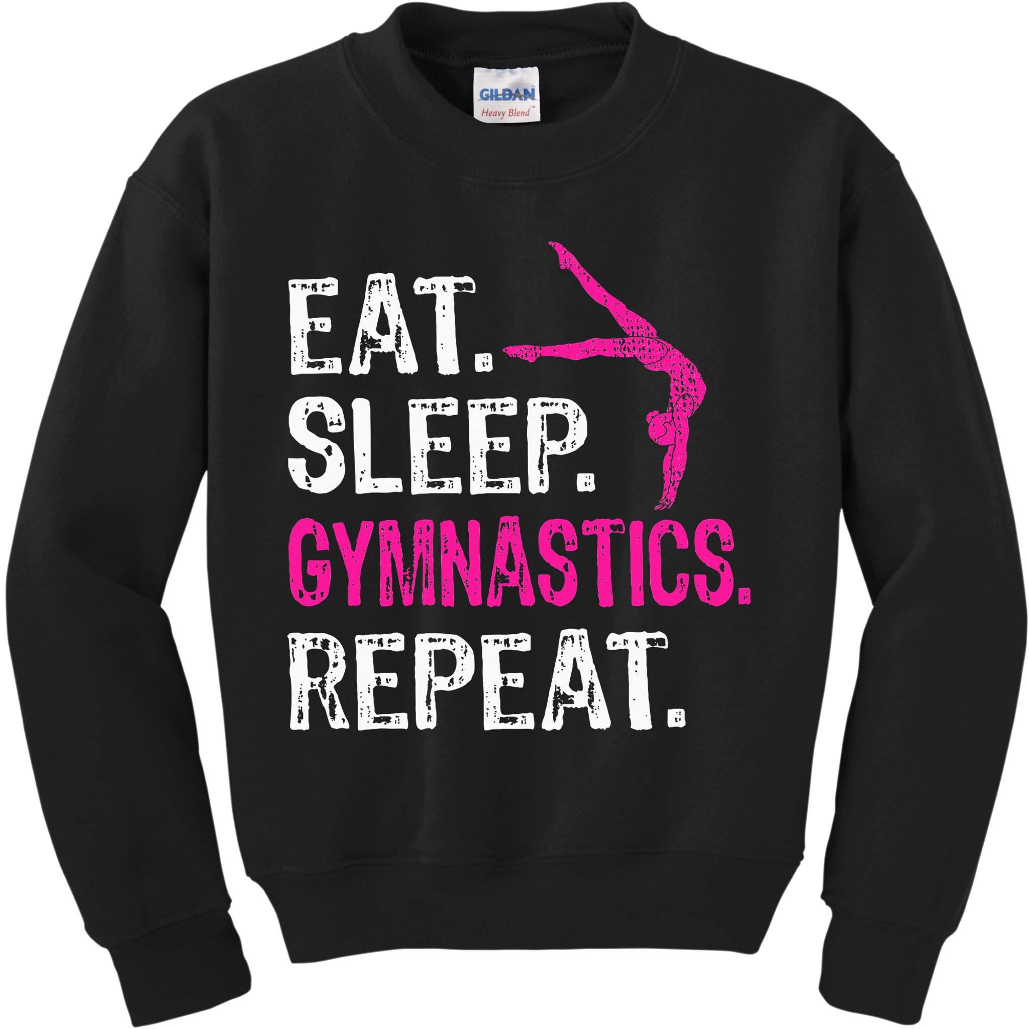 Eat Sleep Gymnastics Repeat Gymnastics Player Kids Sweatshirt
