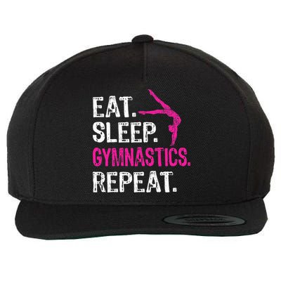 Eat Sleep Gymnastics Repeat Gymnastics Player Wool Snapback Cap