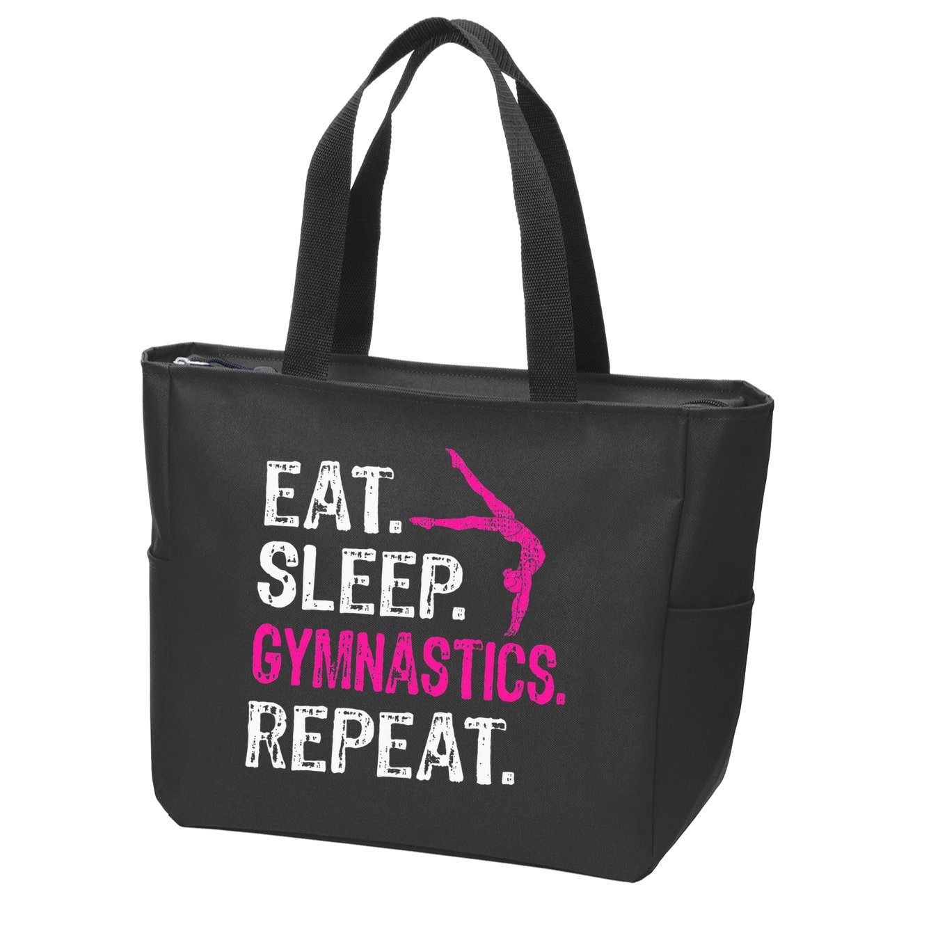 Eat Sleep Gymnastics Repeat Gymnastics Player Zip Tote Bag