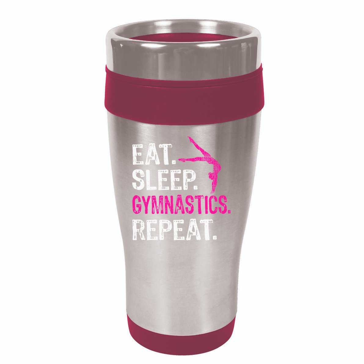 Eat Sleep Gymnastics Repeat Gymnastics Player 16oz Travel Tumbler
