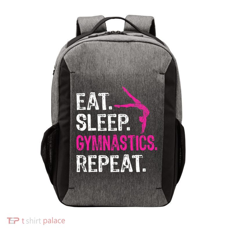 Eat Sleep Gymnastics Repeat Gymnastics Player Vector Backpack