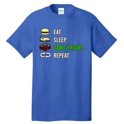 Eat Sleep Game Theory Repeat Funny Hobby Poker Player Gift Tall T-Shirt