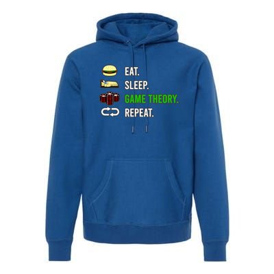 Eat Sleep Game Theory Repeat Funny Hobby Poker Player Gift Premium Hoodie