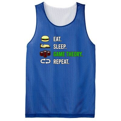 Eat Sleep Game Theory Repeat Funny Hobby Poker Player Gift Mesh Reversible Basketball Jersey Tank