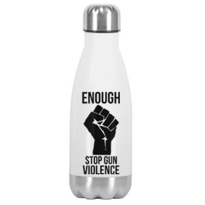 Enough Stop Gun Violence #Enough Gun Control Anti Gun Stainless Steel Insulated Water Bottle