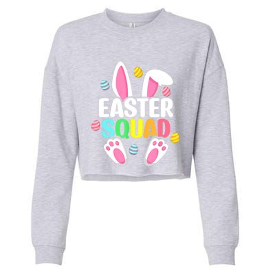 Easter Squad Gift Family Matching Egg Hunt Hunting Gift Cropped Pullover Crew