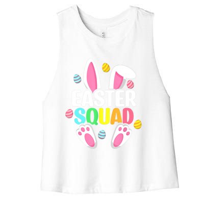 Easter Squad Gift Family Matching Egg Hunt Hunting Gift Women's Racerback Cropped Tank