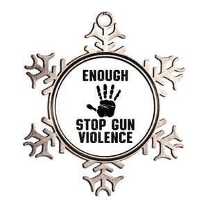 Enough! Stop Gun Violence End Gun Violence Metallic Star Ornament