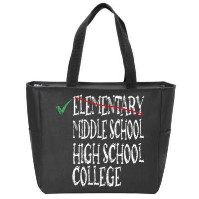 Elementary School Graduation 6th Grade Graduation Zip Tote Bag