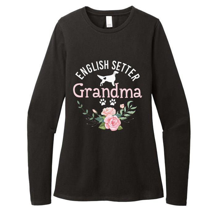 English Setter Grandma Gifts Wo Cute Dog Mother's Day Womens CVC Long Sleeve Shirt