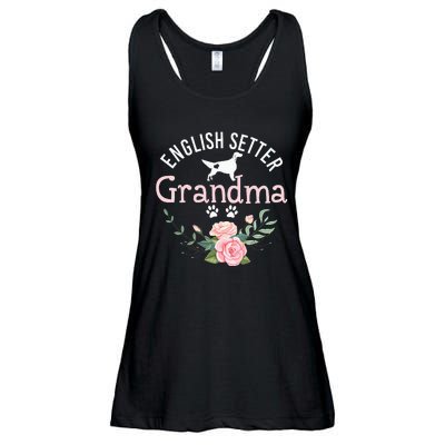 English Setter Grandma Gifts Wo Cute Dog Mother's Day Ladies Essential Flowy Tank