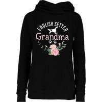 English Setter Grandma Gifts Wo Cute Dog Mother's Day Womens Funnel Neck Pullover Hood