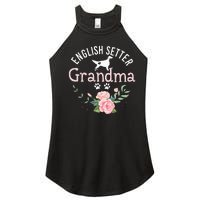 English Setter Grandma Gifts Wo Cute Dog Mother's Day Women's Perfect Tri Rocker Tank