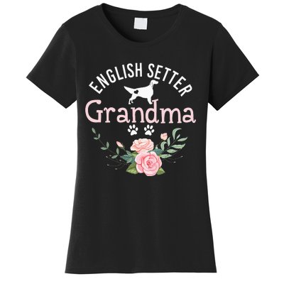 English Setter Grandma Gifts Wo Cute Dog Mother's Day Women's T-Shirt