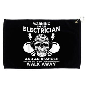 Electrician Skull Graphic Electrician Apparel Grommeted Golf Towel