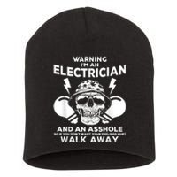 Electrician Skull Graphic Electrician Apparel Short Acrylic Beanie