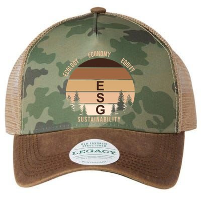 Environment Social Governance Retro ESG Legacy Tie Dye Trucker Hat