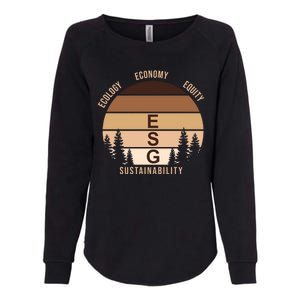 Environment Social Governance Retro ESG Womens California Wash Sweatshirt