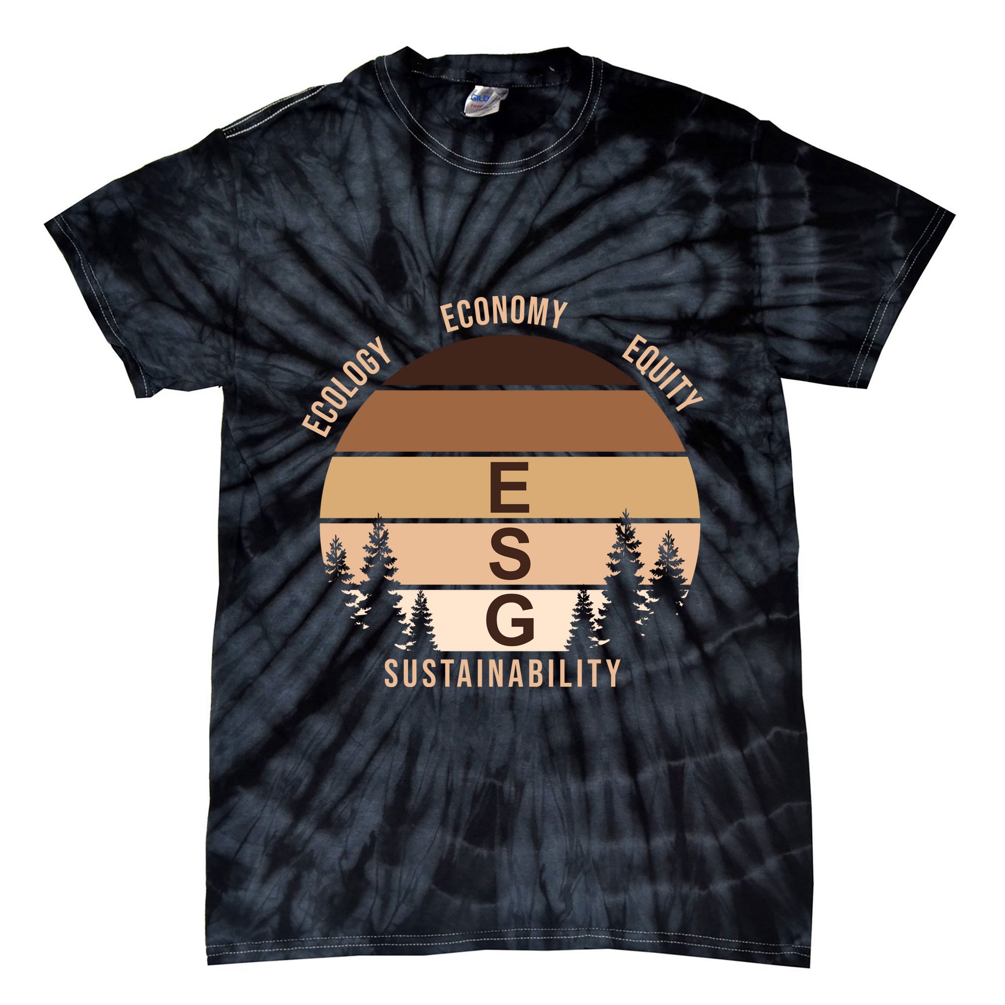 Environment Social Governance Retro ESG Tie-Dye T-Shirt