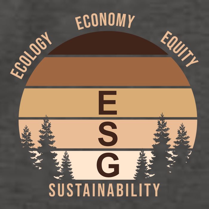 Environment Social Governance Retro ESG Vector Backpack