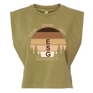 Environment Social Governance Retro ESG Garment-Dyed Women's Muscle Tee