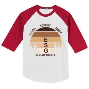 Environment Social Governance Retro ESG Kids Colorblock Raglan Jersey