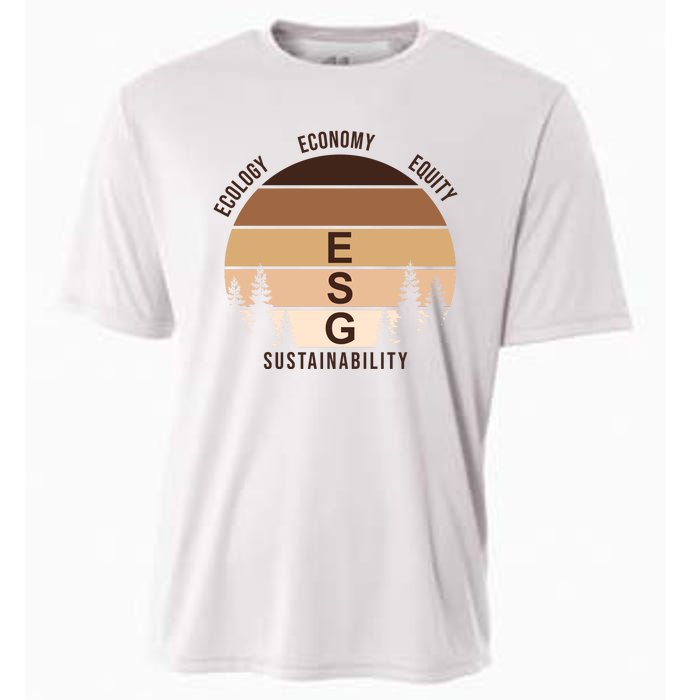 Environment Social Governance Retro ESG Cooling Performance Crew T-Shirt